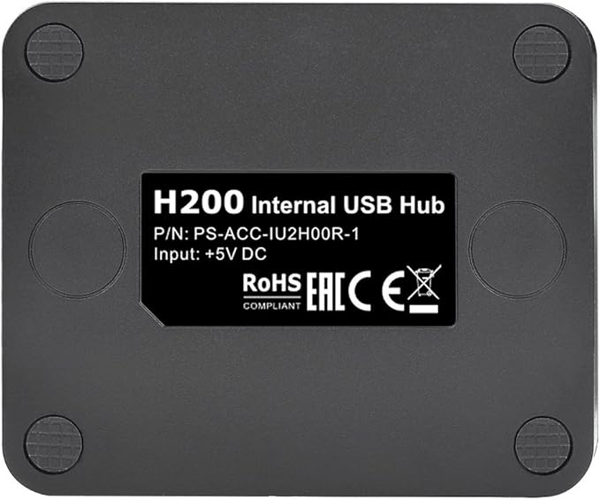 Thermaltake H200 Plus Internal USB Hub, 3-Port USB 2.0 Header Outputs, 3 External Type-A USB Ports, PS-ACC-IU2H00R-2