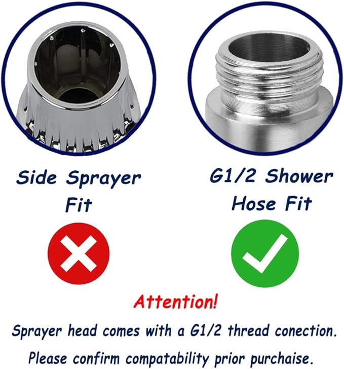 Dual Mode Toilet Bidet Sprayer Head – Chrome Finish Handheld Bidet for Toilet & Bathroom Cleaning – Cloth Diaper Sprayer, Muslim Shower, Jet Spray – G1/2 Coupling