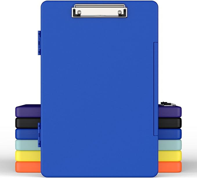 Legal Size Clipboard with Storage, High Capacity 8.5 x 14 Clip Board for Lawers, Folio & Side-Opening, Size 15 x 10 x 1.2 in, Blue