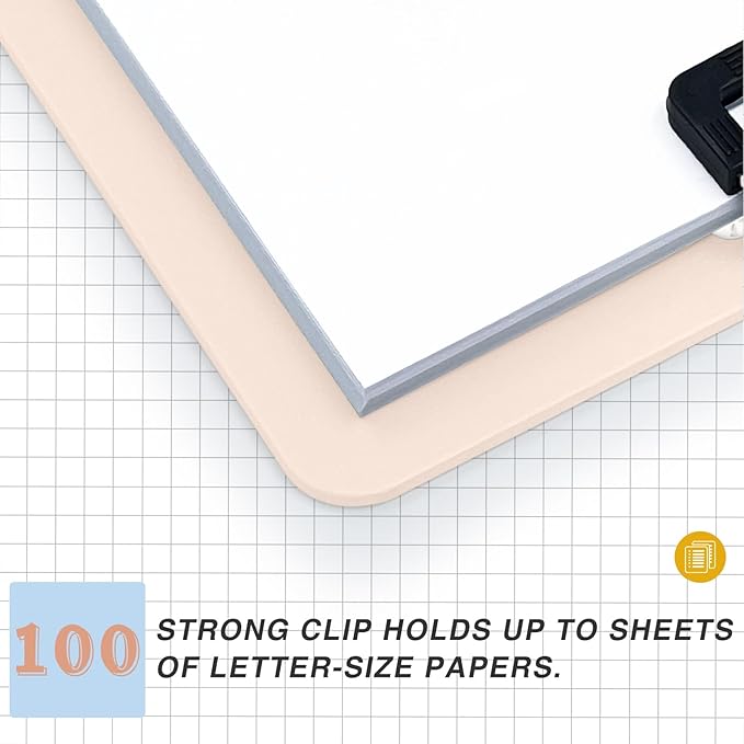 4 Pack Plastic Clipboards Multiple Colors Clip Boards with Low Profile Metal Clip,Hangable Low Profile Clipboard, Standard A4 Letter Size for Studen