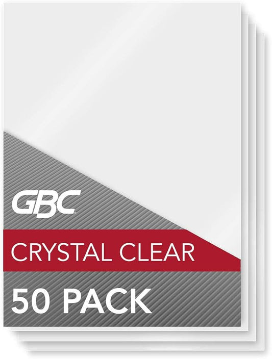 GBC Laminating Sheets, Thermal Laminating Pouches, Menu Size, 10mil, HeatSeal Crystal Clear, 50 Pack (3200419)