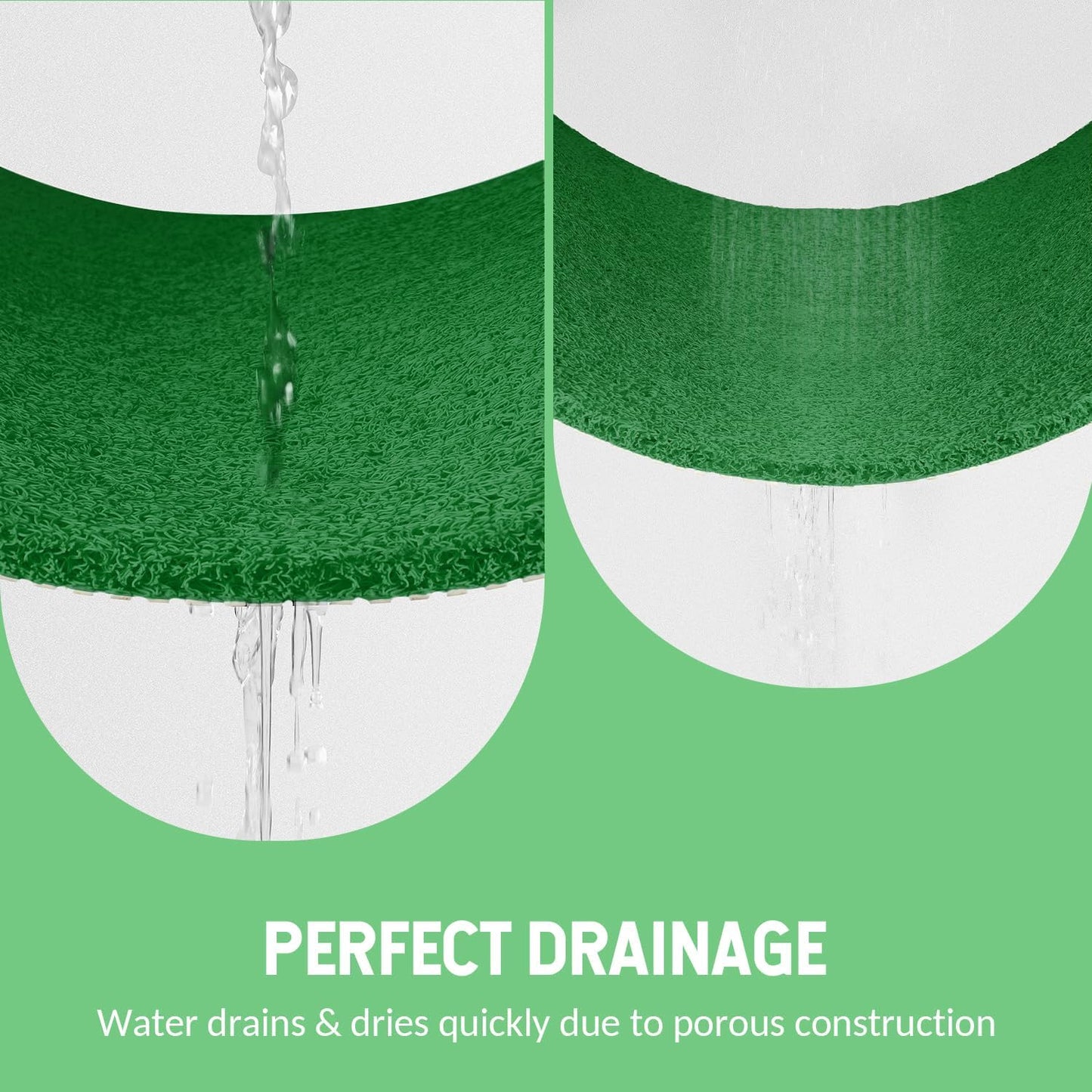 Non-Slip Bathtub Mat, Anti Slip Shower Mat, Fast Drying Bathtub Mats, Foot Scrubber Mat, Anti Slip Mat for Tub, Floor, Bathroom, Kitchen, Home, Hotel (Dark Green 36"×24")