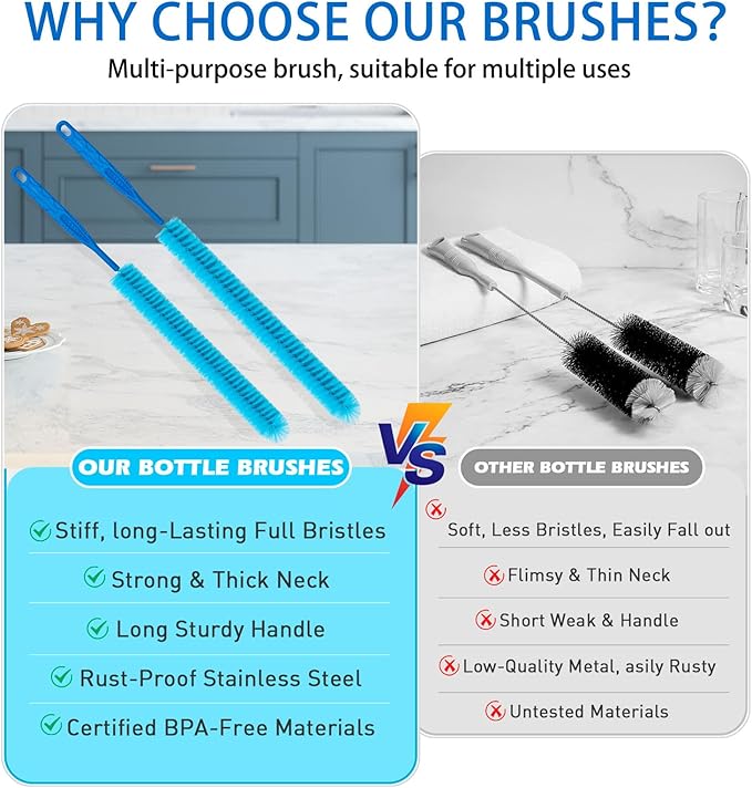 Dryer Vent Cleaner Kit，Refrigerator Coil Cleaning Brush，Includes Dryer Vent Brush, lint Brush for Dryer, Drain Cleaning Brush, and Appliance Brush Set for All Your Home Cleaning Needs