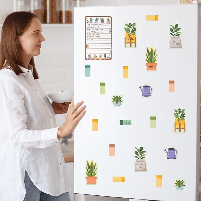 B1ykin Cute Sticky Notes Set - I Wet My Plants Self-Stick Notes Pad, 550 Sheets Writing Memo Pages Sticky Notepad for Teacher Appreciation Gifts, School Office Party Favors Supplies (Plant Lovers)