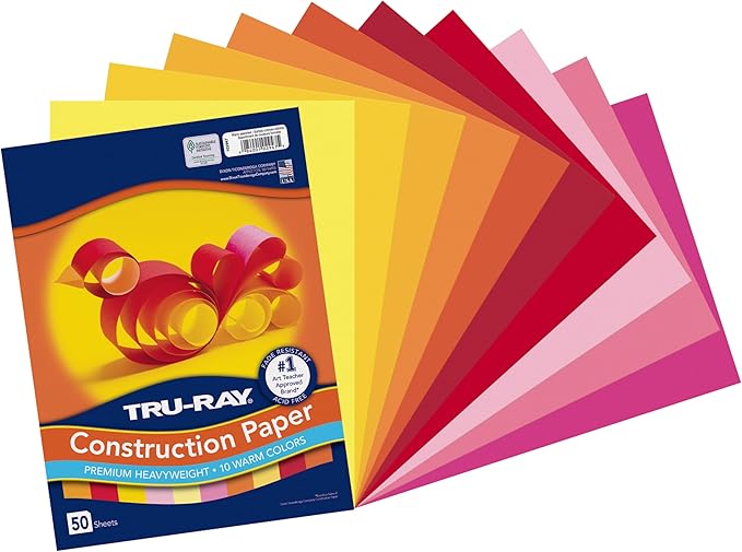 Tru-Ray Construction Paper 9x12" Warm Color Assortment