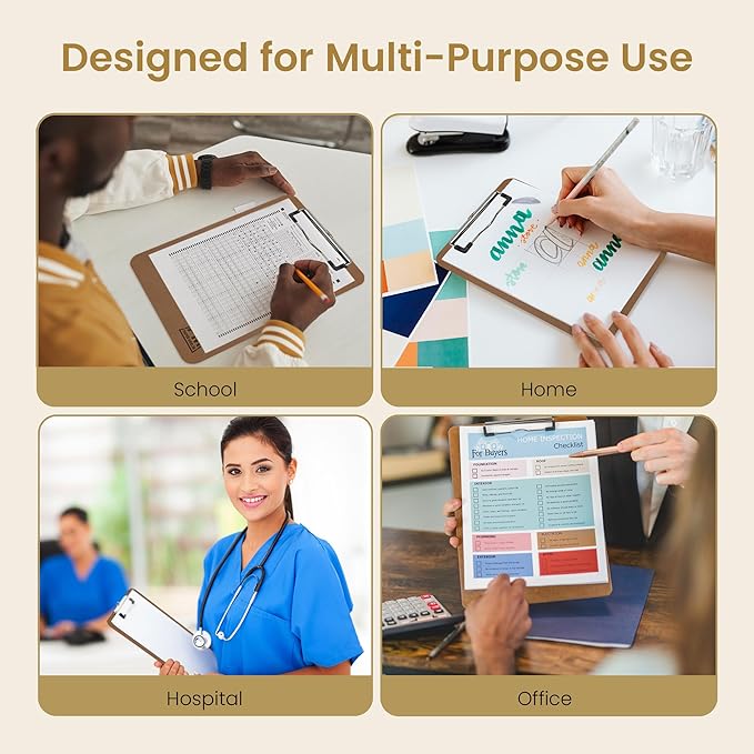Paper Merlin Ledger Clipboards 19 x 11 Horizontal MDF 11x17 Clipboard Landscape Legal Size Paper with Large Clip 1 Pack