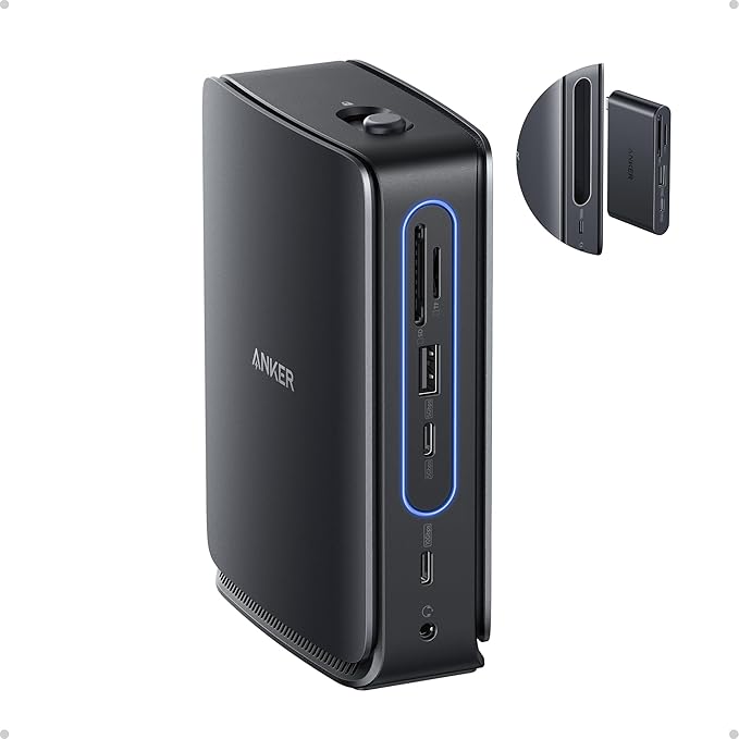 Anker Nano Laptop Docking Station with Detachable Hub, 13-in-1 USB-C Triple Display Docking with 2 HDMI+1 DP, 10 Gbps USB-C, 3 USB-A, Audio, SD/TF, Ethernet, 100W Max PD for Dell, Lenovo, HP, and More
