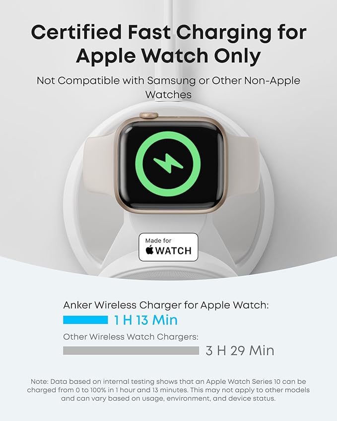 Anker MagSafe Charger Compatible, MagGo 3-in-1 Charging Station, Nano Charging Stand, Qi2 Certified 15W Magnetic Wireless Charger Dock, for iPhone17/16/15/14, Apple Watch,AirPods (Adapter Included)