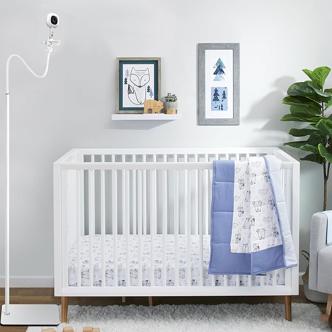 iTODOS Baby Monitor Floor Stand Holder Mount Compatible with Infant Optics DXR-8 Pro,Nanit Pro & Flex Stand,VTech VM819/VM901,HelloBaby HB6550/6560,Owlet,Momcozy,eufy,Motorola and 1/4 Threaded Camera