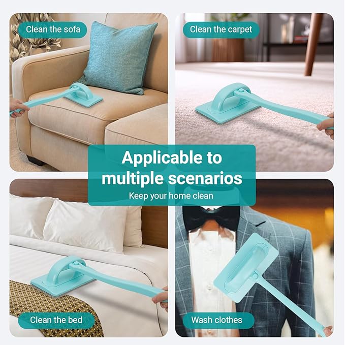 Window Cleaner Tool, Window Screen Cleaner and 3 Pack Track Cleaning Brush with 6 Replacement Cleaning Cloths, Detachable Window Cleaner Tool with Wet and Dry Dual-Use