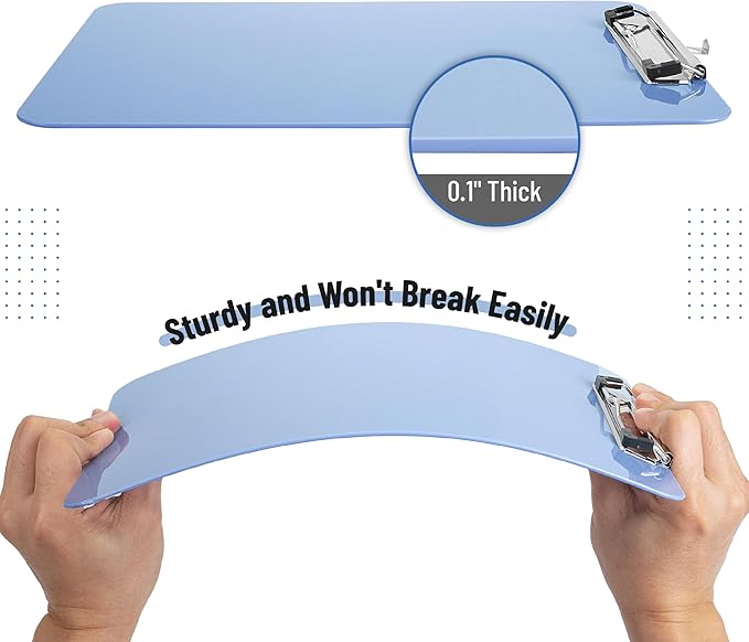 Mr. Pen- Plastic Clipboard, 12.5" x 9", 2 Pack, Clipboard Plastic, Low-Profile Metal Clip with Retractable Hanging Hole