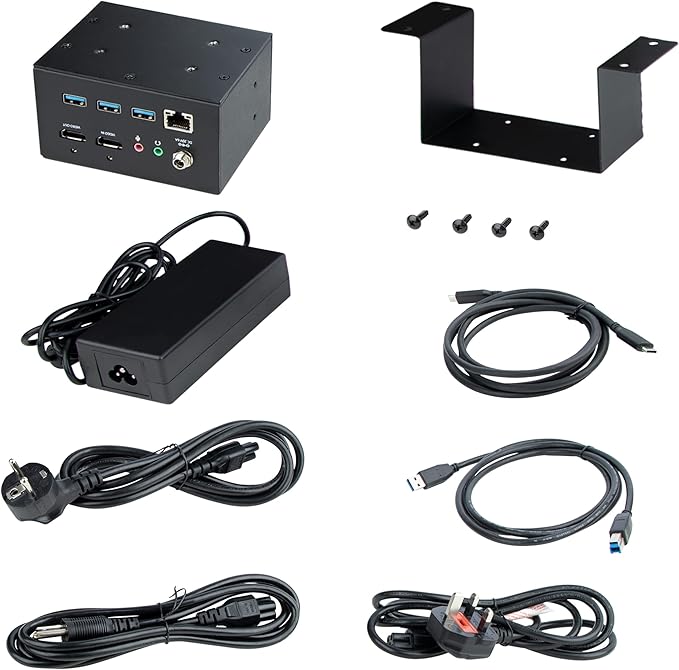 StarTech.com 4K USB-C or USB-A Docking Station Module for Conference Table Connectivity Box - 4K HDMI - 60W USB-C Power Delivery, 4X USB, RJ45 (MOD4DOCKACPD)