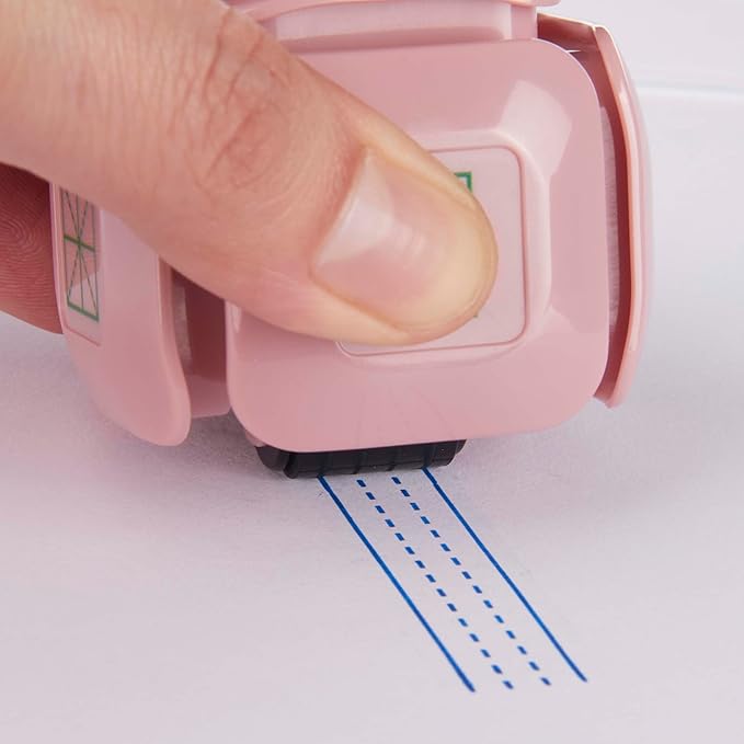 LEGILINER 6-in-1 Handwriting Practice Roller Stamp - Multi-Pattern Self-Inking Stamp Tool for Classroom, Occupational Therapy & Homework - PreK to 5th Grade