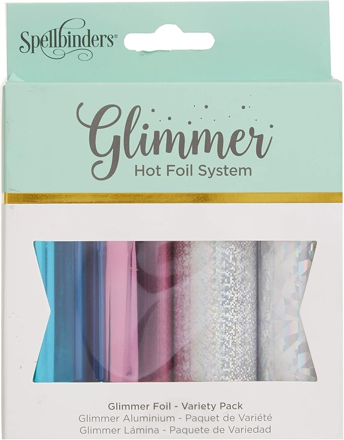 Spellbinders 4 Metallic & Holographic Variety Pack Glimmer Hot Foil Roll, Multi