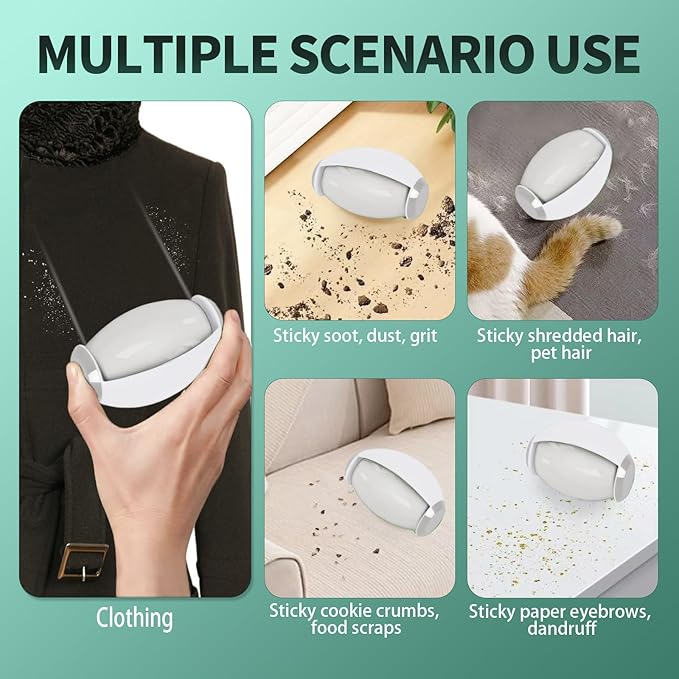 Reusable Lint Roller for Pet Hair Extra Sticky, Portable Home Travel Washable Lint Roller ，Gainsboro-WhiteSmoke，2.559in*3.94in