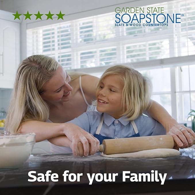 The Original Soapstone Oil | All Natural Food-Safe Blend (NO Mineral Oil) for Soapstone Countertops – Enhances & Darkens Stone, Low-Maintenance Easy to Apply (4oz)