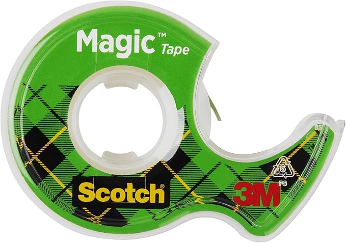 Scotch Magic Tape, 1 Roll, Numerous Applications, Invisible, Engineered for Repairing, 3/4 x 650 Inches, Dispensered (122)