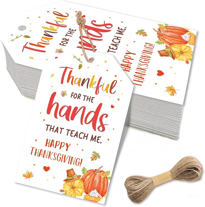 Thanksgiving Teacher Appreciation Gift Tags, Fall Teachers Hand Soap Thank You Tag, Harvest Festival PTA PTO Autumn Faculty School Party Favor Tag
