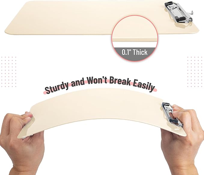 Mr. Pen- Plastic Clipboard, 12.5" x 9", 2 Pack, Clipboard Plastic, Low-Profile Metal Clip with Retractable Hanging Hole