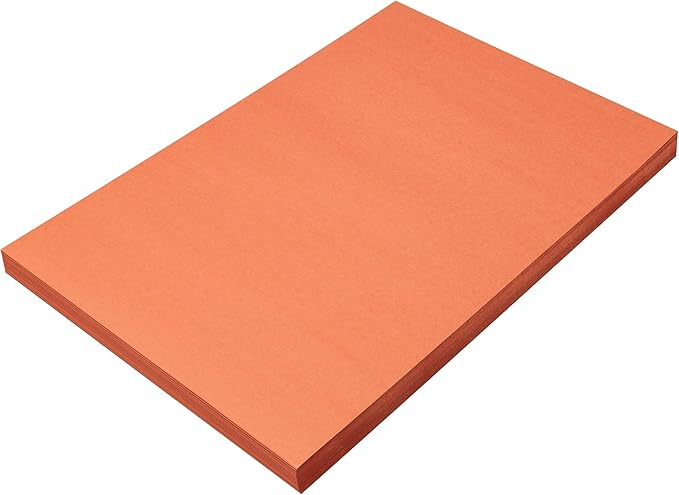 SunWorks Construction Paper, Yellow-Orange, 12" x 18", 100 Sheets