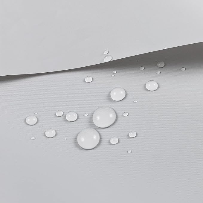 Barossa Design Shower Curtain Liner - Premium PEVA, BPA & PVC Free, No Chemical Smell, Lightweight Standard Size Shower Curtain with 3 Magnets, Metal Grommets -Silver Gray