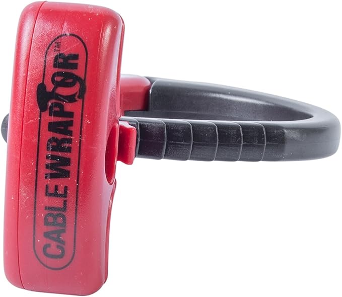 Gardner Bender CW-T3RR25 Large Cable Wraptor for Cord/Cable/Rope Organizer, Strong Locking Design, Reusable 3 inch. Bundle Dia., Easy Release & T-Handle for comfort carry, Black