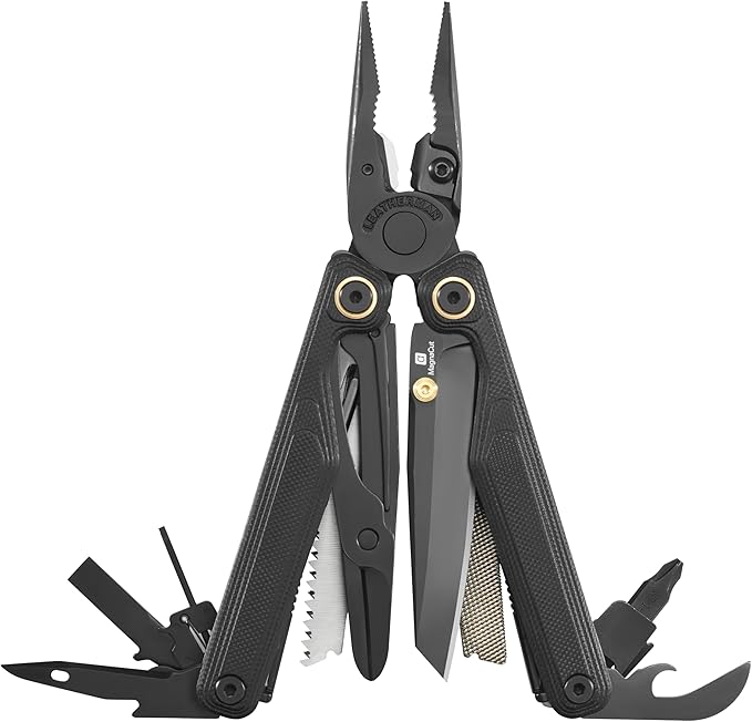 LEATHERMAN, Wave Alpha – 16-in-1 Multi-Tool with MagnaCut® Blade, G10 Handles & Full-Size Scissors, Obsidian