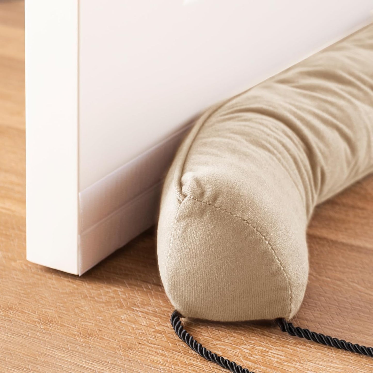 Sunolga 2-Pack 36" Door Draft Stopper Blocks Hot and Cold Air with Removable Washable Cover for Gaps Up to 3", All-Season Seal for Noise, Wind, Door Sweep for Bottom of Door, Home Essentials, Beige
