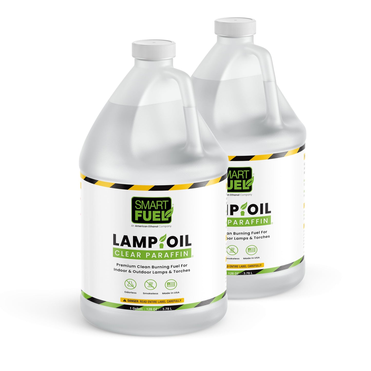 SMART FUEL ETHANOL Paraffin Oil Lamp Fuel - Clear, Smokeless, Odorless, 2 x 128 oz (1 Gallon) Pack