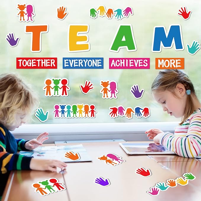 Team Welcome Set - Classroom Decoration Cutouts for Party & School Door Welcome Bulletin Board Craft Home Wall