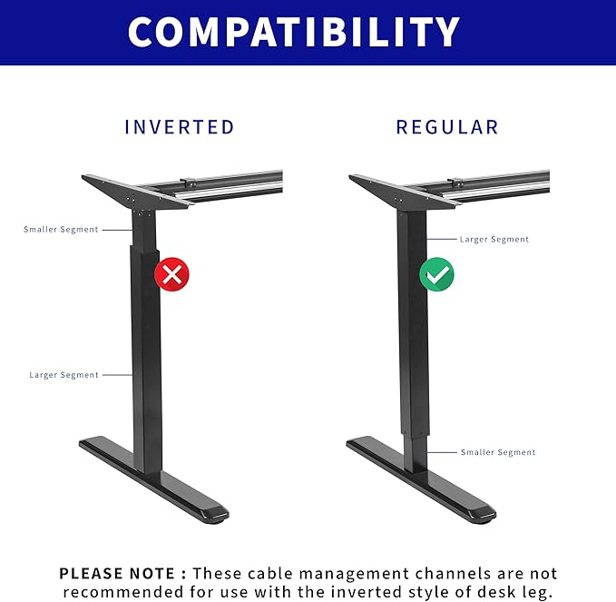 VIVO Steel Magnetic 14 inch Cable Management Channel for Under Desk Leg, No Drill Cord Organizer for Home Office, Black, DESK-AC01-1MB
