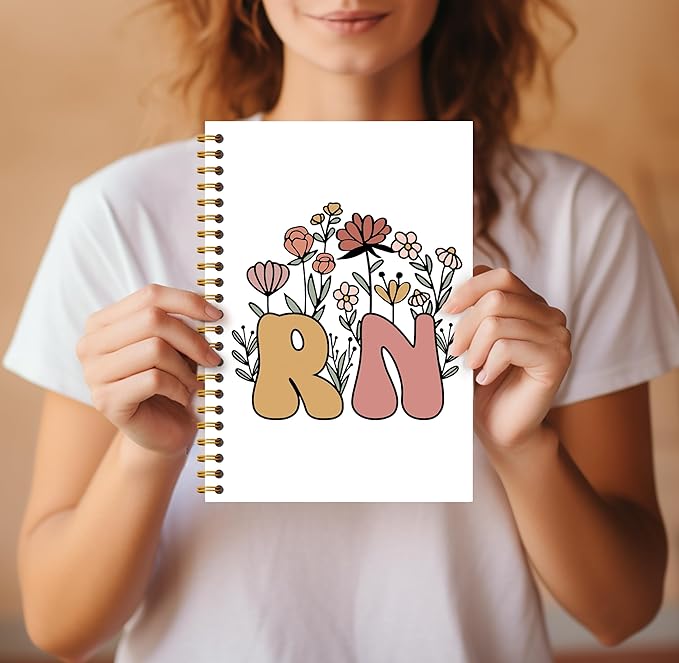 RN Registered Nurse Gifts Notebook Journal - RN Gifts for Nurses, RN Nurse Graduation Gift, Nurse Appreciation Gifts, Nurse Practitioner Gifts for Women, Spiral Notebook 5.5x8.3