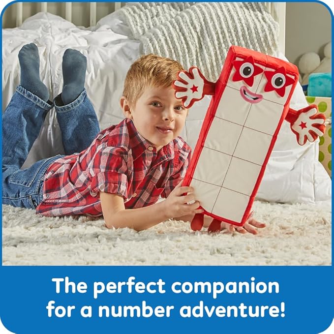 hand2mind Numberblock Ten Playful Pal, Plush Figure Toys, Numbers for Toddlers, Cute Stuffies, Preschool Math Learning Toys, Stuffed Animal, Small Plushies, Counting Blocks, Birthday Gifts for Kids