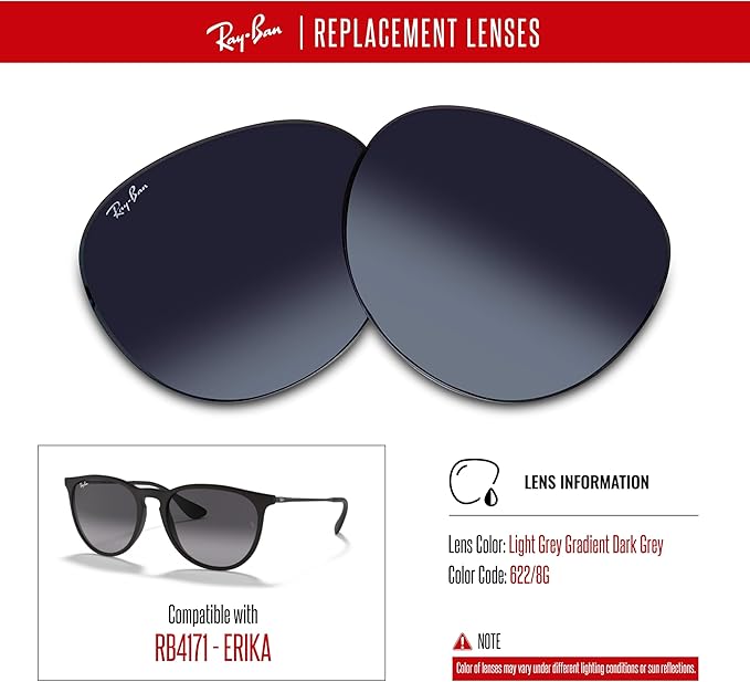 Ray-Ban Original RB4171 ERIKA Replacement Lenses For Women+BUNDLE with ACCESSORY EYEWEAR KIT