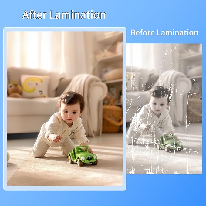 Thermal Laminating Sheets, 9” x 11.5” Laminating Sheets, 3 Mil Thickness Clear Laminating Pouches, Compatible Thermal Laminators, 500 Packs.
