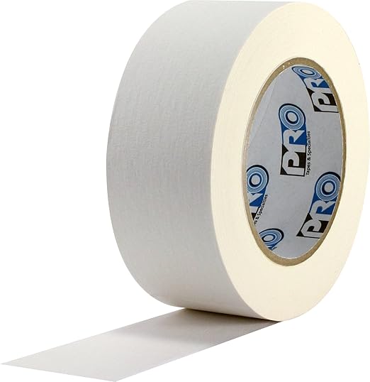 ProTapes Colored Crepe Paper Masking Tape, 60 yds Length x 3/4" Width, White (Pack of 1)