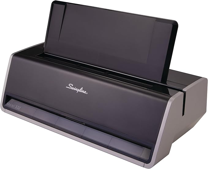 Swingline Electric Hole Puncher 2 Hole, 28 Sheet Capacity Hole Punch, Jam Resistant, Touch Screen, Platinum (74532)