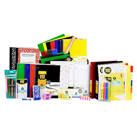 Ultimate High School and College Bundle | Case (2 Boxes) | School Supply Boxes - Back to School Essentials | Includes Notebooks, Tab Dividers, Pencils, Highlighters, & More