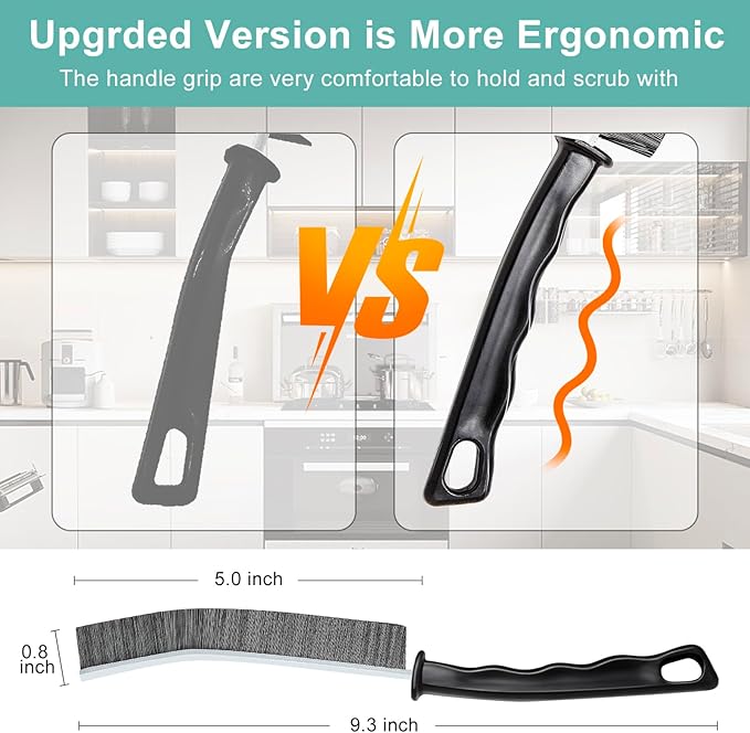 Crevice Cleaning Brush，Hard-Bristled Grout Brush，2024 New Multifunctional Gap Cleaning Brush Tool，Dead Corners Brushes for Bathroom Kitchen Tiles Window Door Slots，3pcs