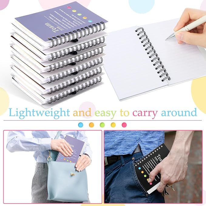 Feifeiya 24 Pcs Employee Appreciation Gifts Bulk Team Recognition Notebooks with Sticky Notes Staff Thank You Gifts for Social Worker Teacher Nurse Coworker Office Motivation Set (Neutral Colors)