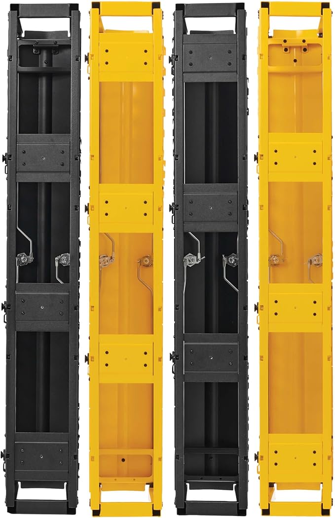 Tripp Lite Vertical Cable Manager, High-Capacity Deep Double Finger Duct, Front-Facing Cover, Four 3.5ft Tall Sections, 6 in Wide x 11.4 in Depth, 2 Black + 2 Yellow, 5-Year Warranty (SRCABLEVRT6HD2F)
