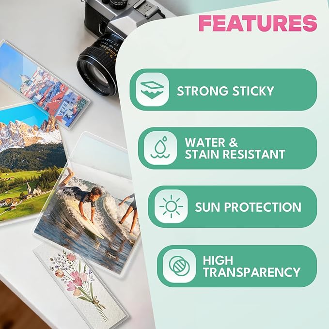 50 Pack Self-Sealing Laminating Pouches 5x7 Inch,10 Mil Thick Double-Sided Self Adhesive Lamination Pouches,Waterproof Photo Laminating Sheets No Laminator Machine Need