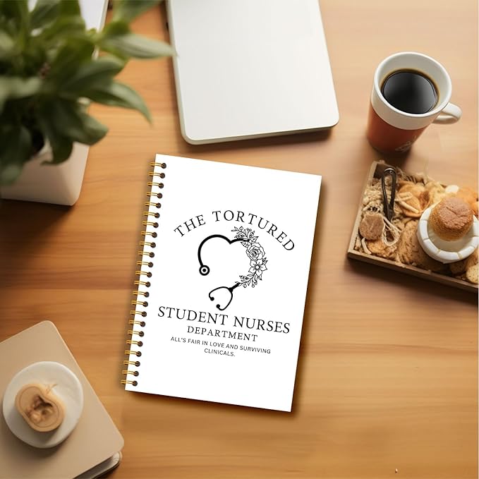 Funny Nurse Notebook, Nurse Appreciation Week Day Gifts Journal, Nursing Supplies for Nurses, Medical Stethoscope Nursing Hardcover Spiral Notebooks 5.5x8.3 Inch