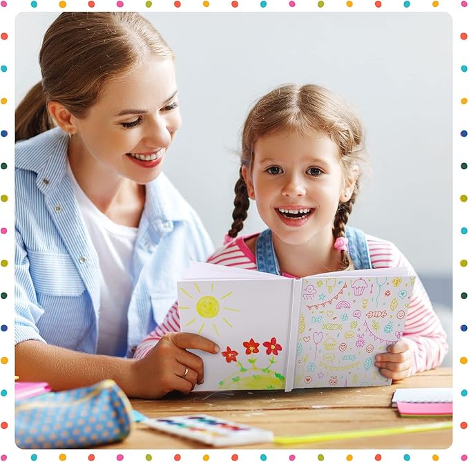 Henoyso Hardcover Blank Books for Kids to Write Stories Make Your Own Book Craft Unlined Notebook for Student Classroom DIY Drawing and Writing 40 Pages SketchBook for Kids Gift(10 Pack,6 x 8 Inch)
