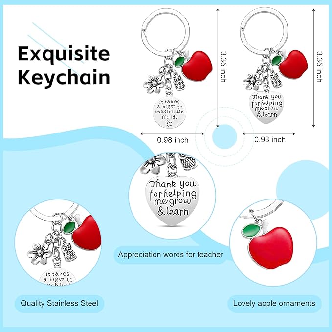 UAREHIBY 12 PCS Teacher Appreciation Gifts in Bulk, 20 OZ Wine Tumbler Teacher Gifts, Graduation Gift with Keychain,Best End of Year Teachers Gift with Cosmetic bag for Women Men