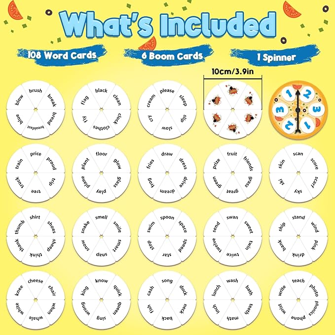 Blends Word Games: Phonics Flash Cards, Speech Therapy Toys for Toddlers & Kindergarten Preschool Learning Activities