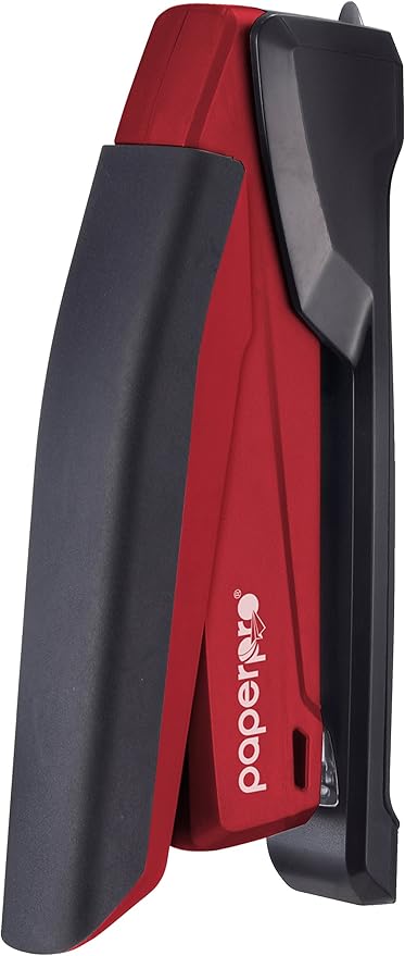 Bostitch Office Executive 3 in 1 Stapler,Includes 210 Staples and Integrated Staple Remover,One Finger Stapling,No Effort,20 Sheet Capacity,Spring Powered Stapler,Red,(Pack of 10)