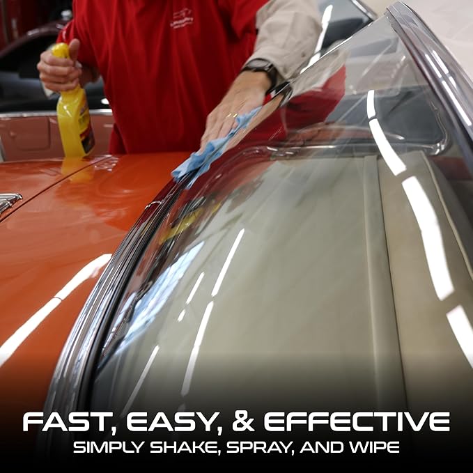 Formula 1 Glass Cleaner with Rain Repellent - Windshield Cleaning Spray for Streak-Free Finish, Improve Visability in Rain, Snow, or Sleet, 16 oz.
