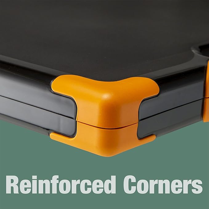 Officemate Carryall Clipboard Storage Box, Letter/Legal Size, Black and Orange (83326) (Pack of 6)