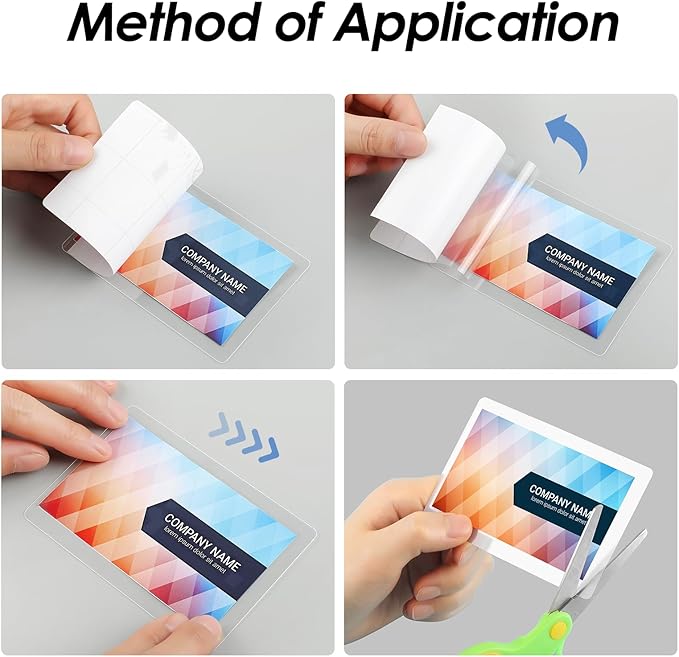KTRIO 50 Pack Self Sealing Laminating Pouches, 2.6” x 3.9”, 10 Mil Thick Self Adhesive Laminating Sheets, Business Card Laminating Paper, Clear Laminate Sheets, No Laminator Machine Needed, No Heat